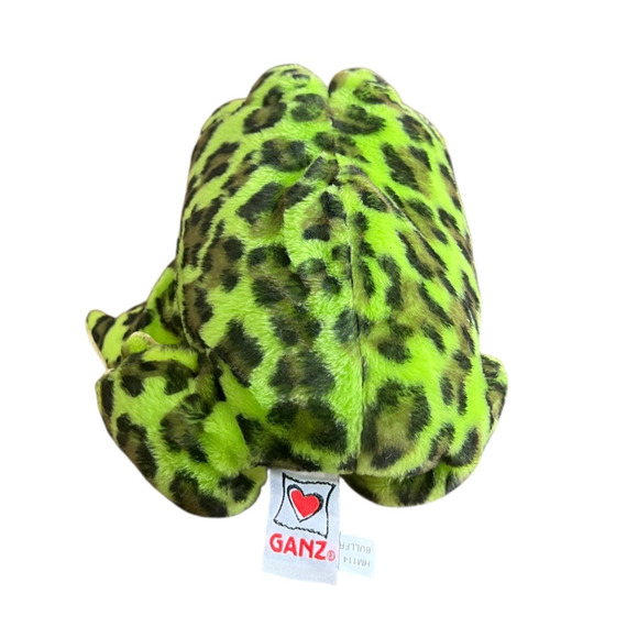 Ganz Webkinz 10” Plush Frog BullFrog Green Black Spots Stuffed Animal NO CODE - Picture 3 of 12
